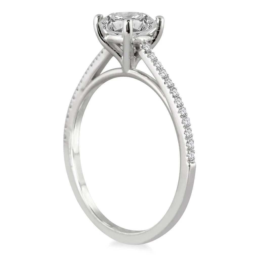 商品SSELECTS|Ags Certified 1 1/10 Carat Tw Cathedral Engagement Ring In 14K White Gold,价格¥16274,第2张图片详细描述