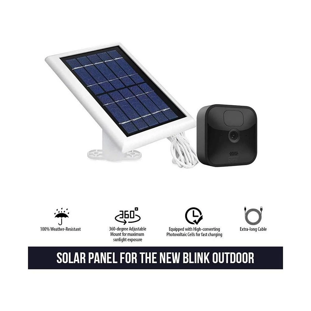 商品Wasserstein|Solar Panel with Internal Battery Compatible with Blink Outdoor, Blink XT and Blink XT2 Outdoor Camera (1 Pack, White),价格¥322,第2张图片详细描述