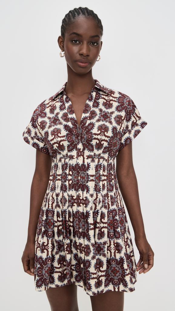 Nash Mini Dress in Vintage Tile Berry XXL Nash Mini Dress in Vintage Tile Berry XXL