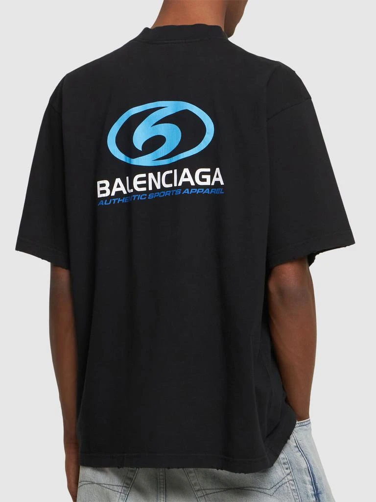 商品Balenciaga|Surfer Cracked Vintage Cotton T-shirt,价格¥6500,第2张图片详细描述