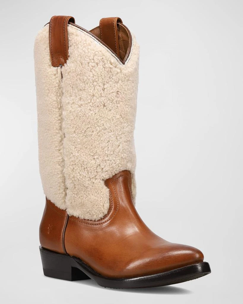 商品Frye|Billy Leather Shearling Cowboy Boots,价格¥3843,第2张图片详细描述