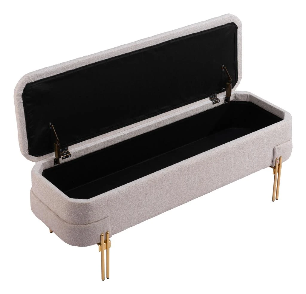 商品Zuo-Mod|Lebreton Storage Bench Oatmeal Beige,价格¥4422,第3张图片详细描述