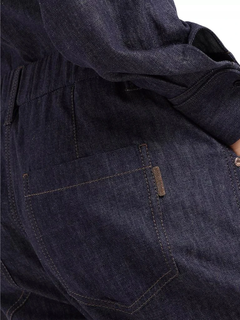 商品Brunello Cucinelli|No Fade Denim Five Pocket Track Trousers,价格¥11201,第4张图片详细描述