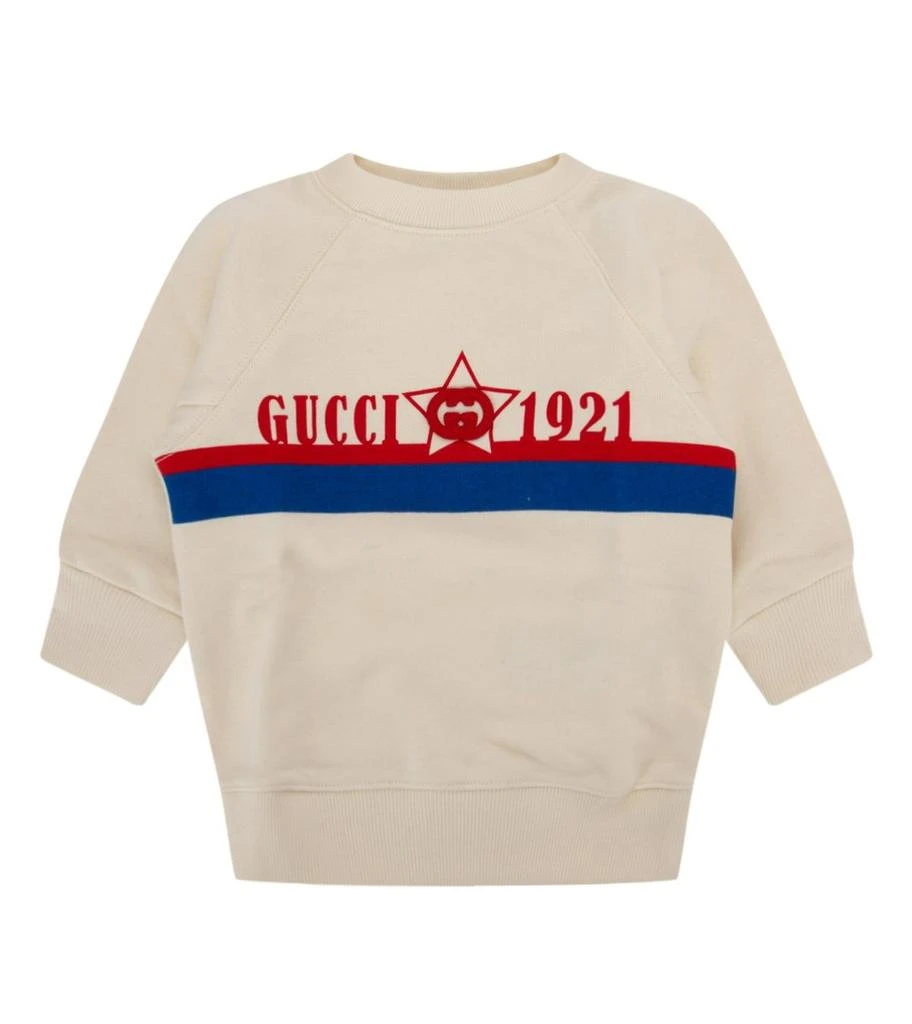 商品Gucci|Gucci Kids Logo Printed Crewneck Sweatshirt,价格¥1370,第1张图片