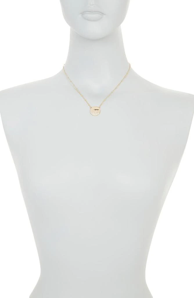 商品Vince Camuto|Gold-Tone Hammer Texture Pavé Crystal Necklace,价格¥152,第2张图片详细描述