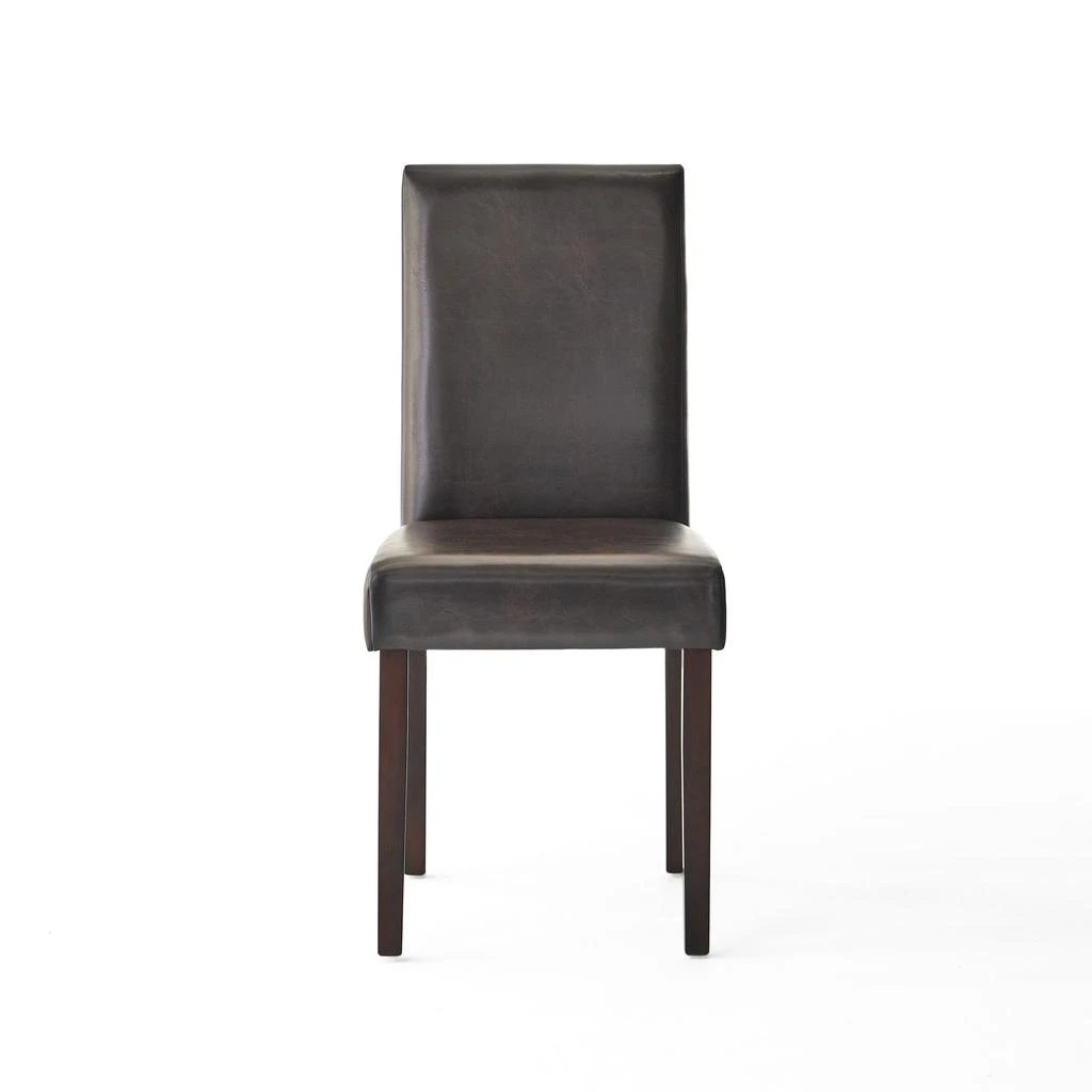 Streamdale Sleek Bonded Leather Dining Chairs with Dark Stained Legs (Set of 2) 商品