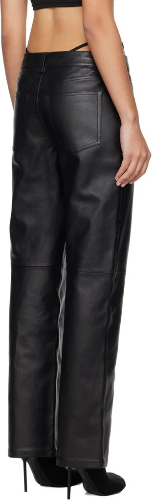 商品Alexander Wang|Black Low-Rise Leather Pants,价格¥10999,第3张图片详细描述