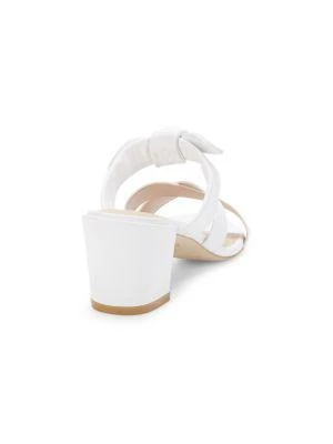 商品Stuart Weitzman|Bandeau Bow Leather Sandals,价格¥752,第3张图片详细描述