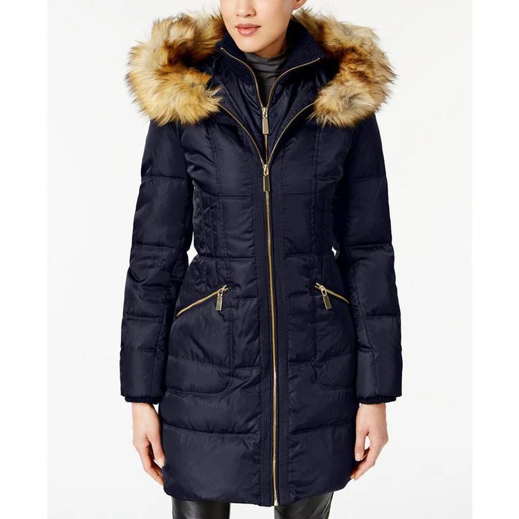 商品Vince Camuto|Faux-Fur-Trim Hooded Puffer Coat,价格¥1010,第2张图片详细描述