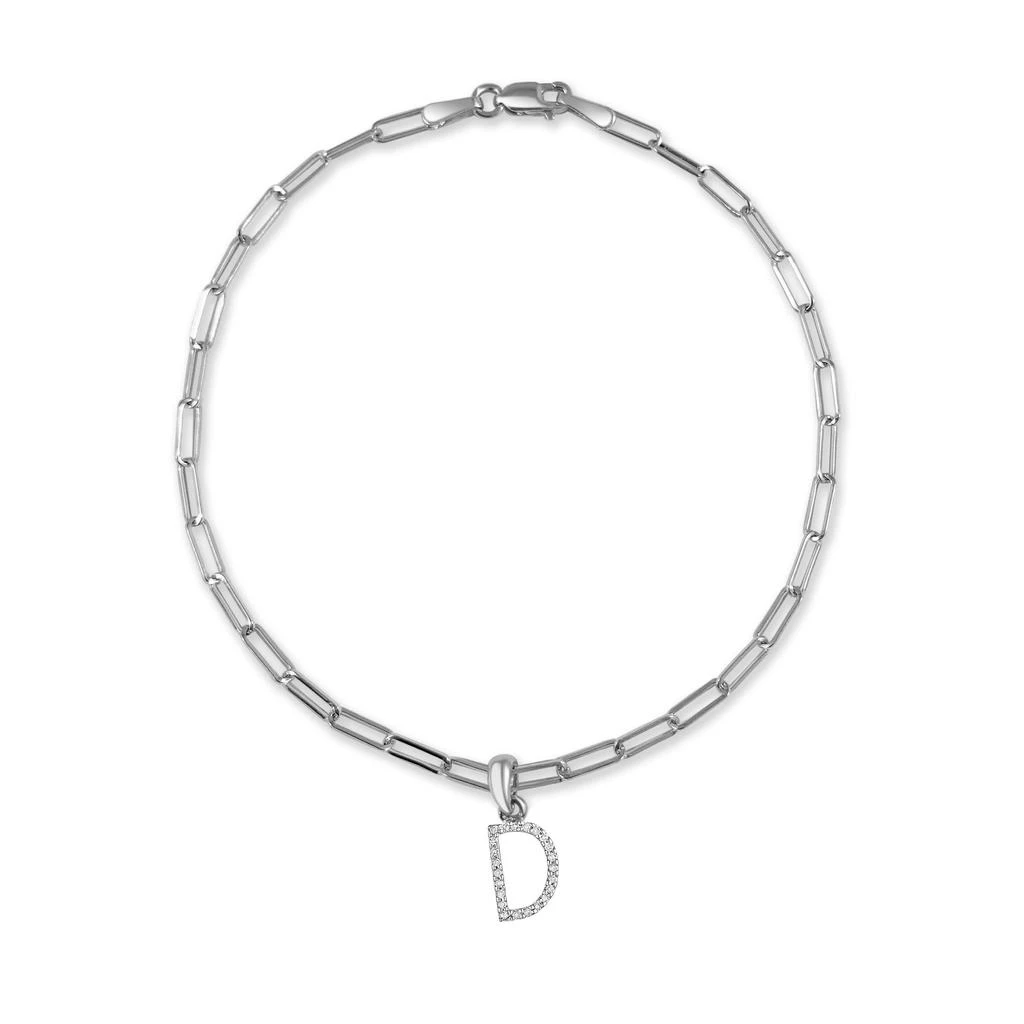 商品Sabrina Designs|14k White Gold & Diamond Initial Link Bracelet,价格¥2741,第1张图片