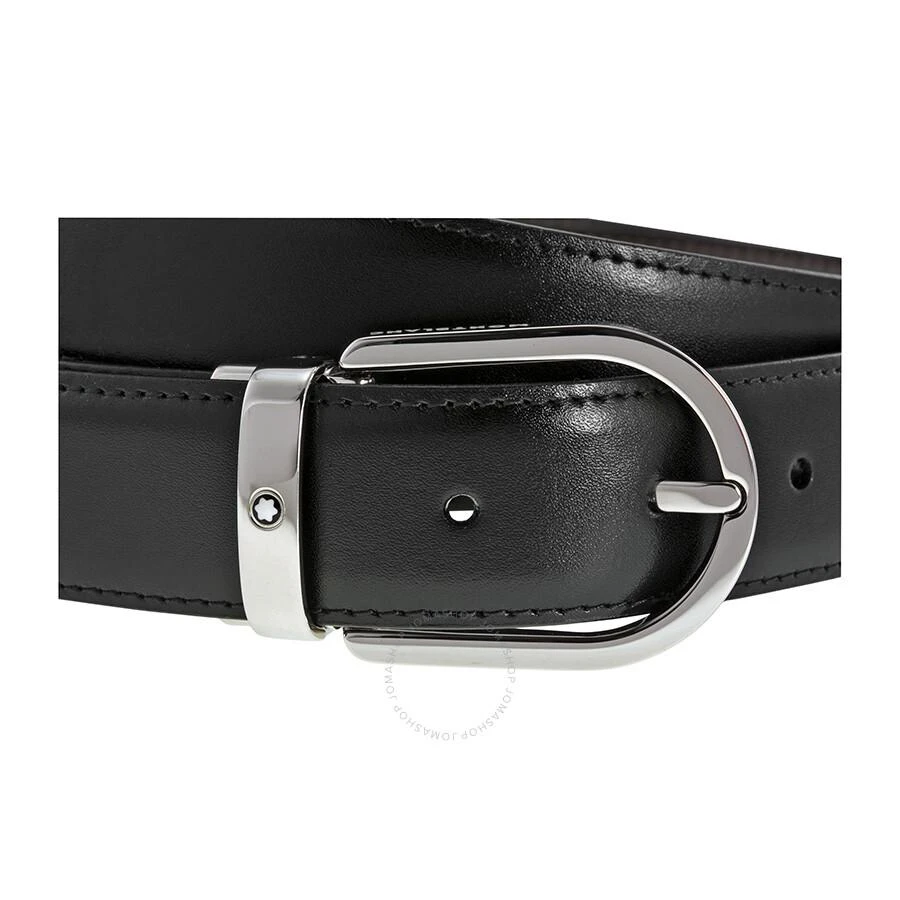 商品MontBlanc|Reversible Black/Brown Leather Belt 128135,价格¥1477,第3张图片详细描述