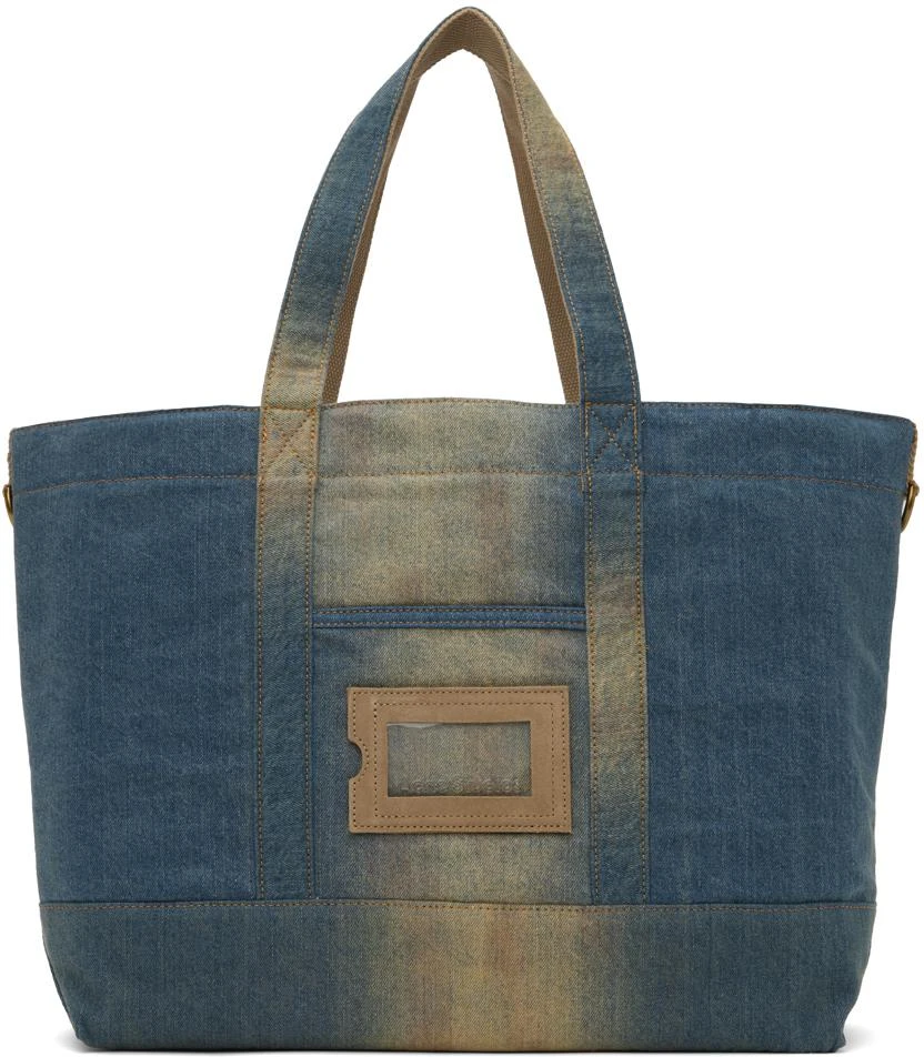 商品Acne Studios|Blue & Beige Denim Tote,价格¥2907,第1张图片