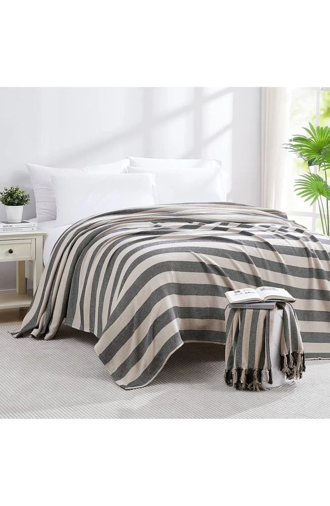 商品SOUTHSHORE FINE LINENS|Striped Cotton Luxury Blanket,价格¥341,第4张图片详细描述