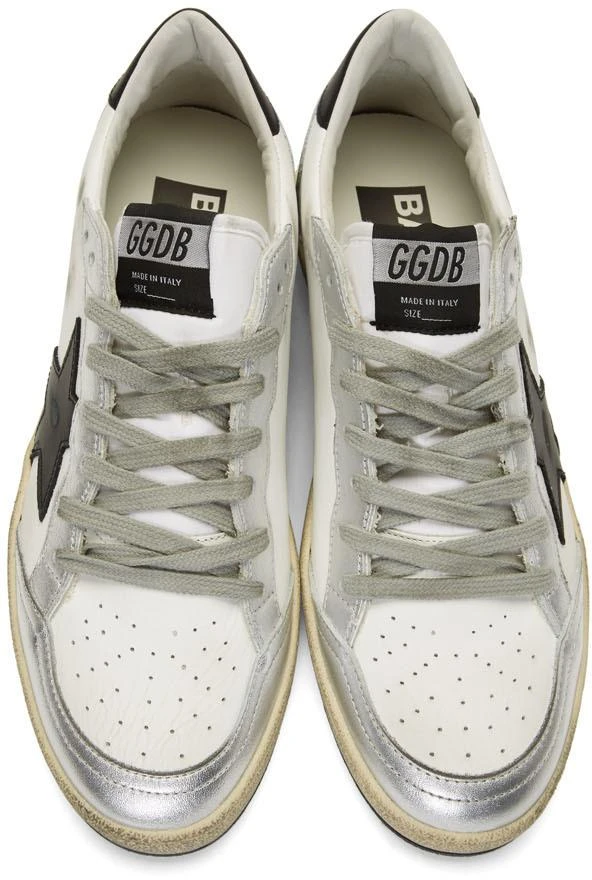 商品Golden Goose|White & Silver Ball Star Sneakers 运动鞋,价格¥3335,第5张图片详细描述