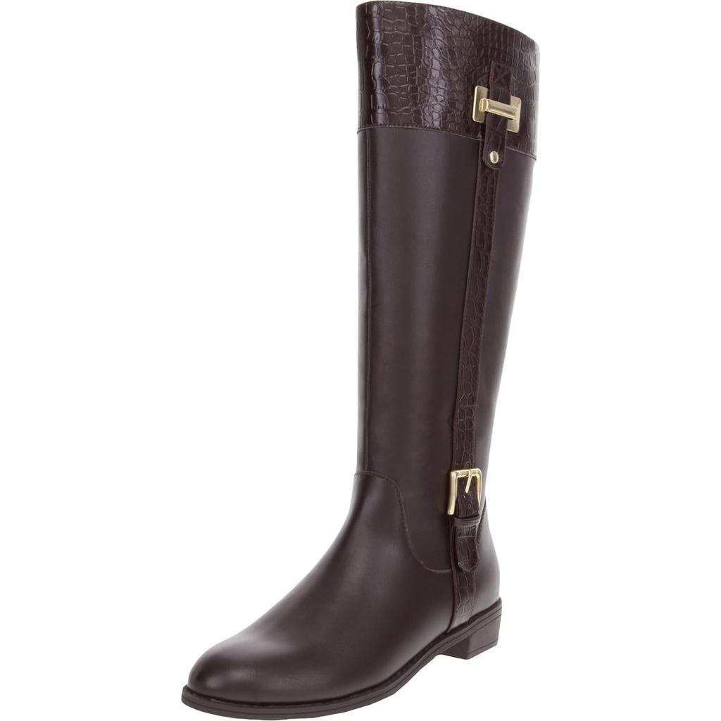 Karen Scott Womens Deliee 2 Faux Leather Wide-Calf Riding Boots商品第4张图片规格展示