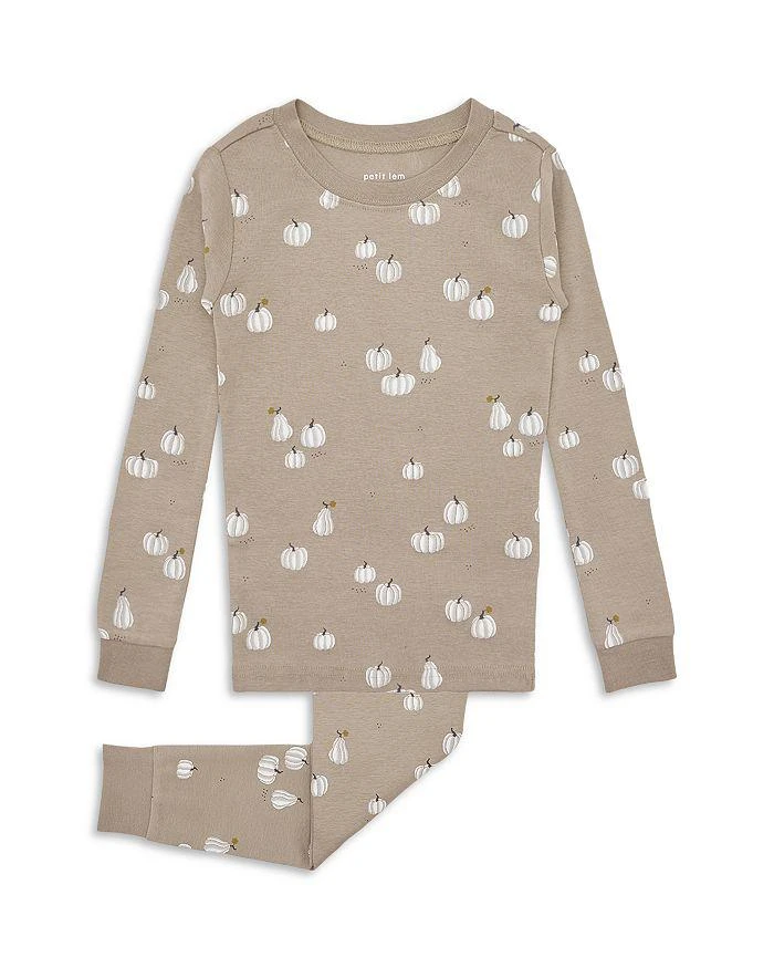 商品Petit Lem|Unisex Pumpkin Print Knit Pajama Set - Little Kid,价格¥214,第1张图片