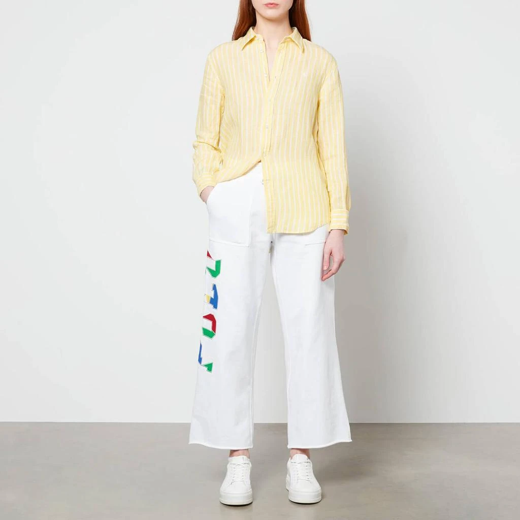 商品Ralph Lauren|Polo Ralph Lauren Women's Relaxed Shirt - 1178 Oasis Yellow/White,价格¥673,第3张图片详细描述