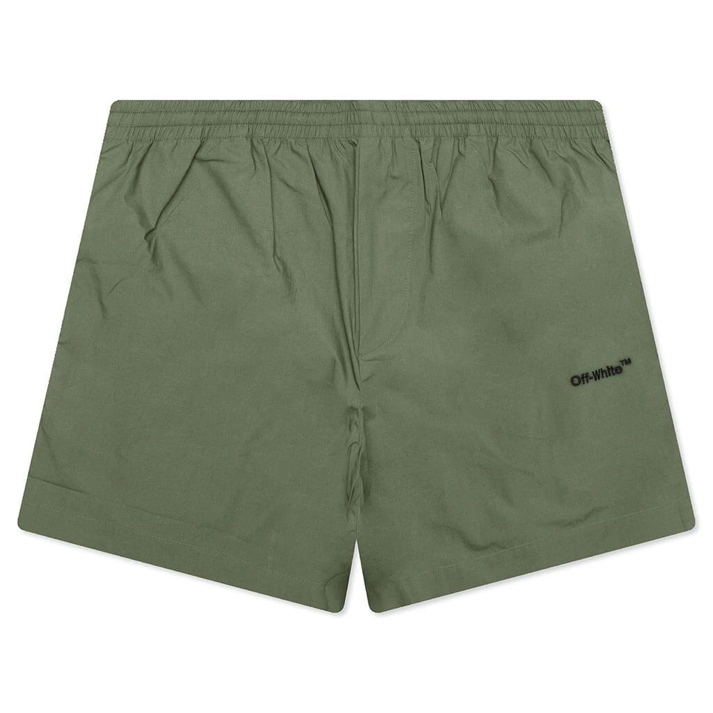 商品Off-White|Arrow Outline Pajama Shorts - Army Green,价格¥2515,第1张图片
