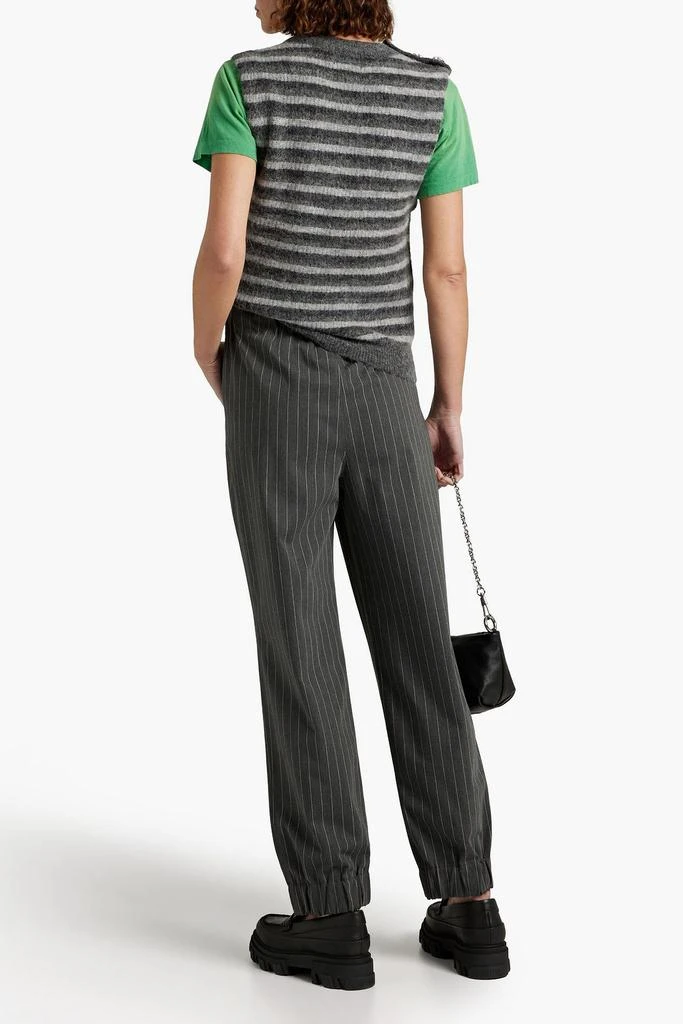 商品Ganni|Pinstriped twill tapered pants,价格¥736,第1张图片