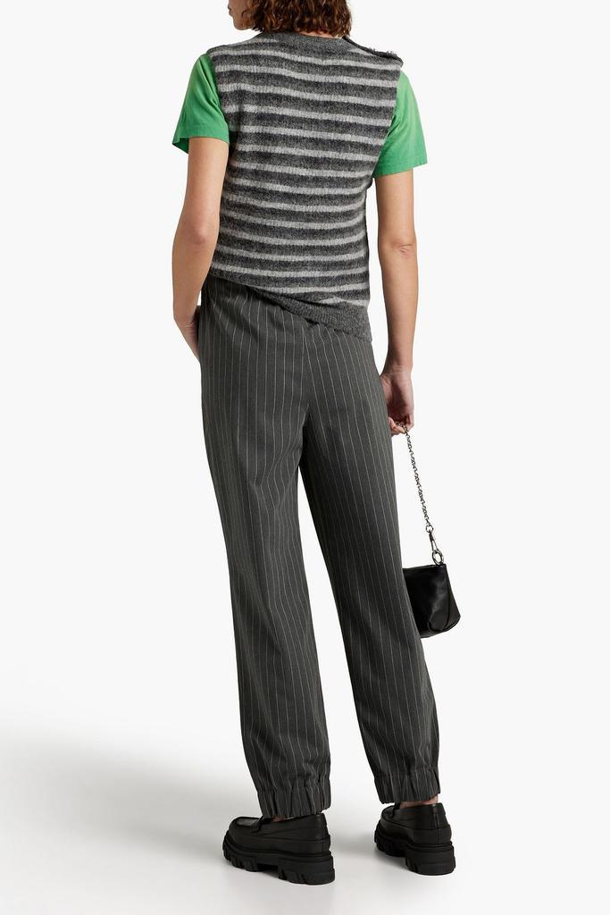 商品Ganni|Pinstriped twill tapered pants,价格¥704,第1张图片