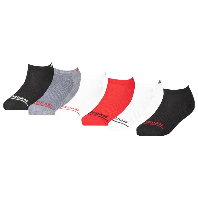 商品Jordan|Jordan Legend No Show 6 Pack Socks - Boys' Grade School,价格¥87,第1张图片