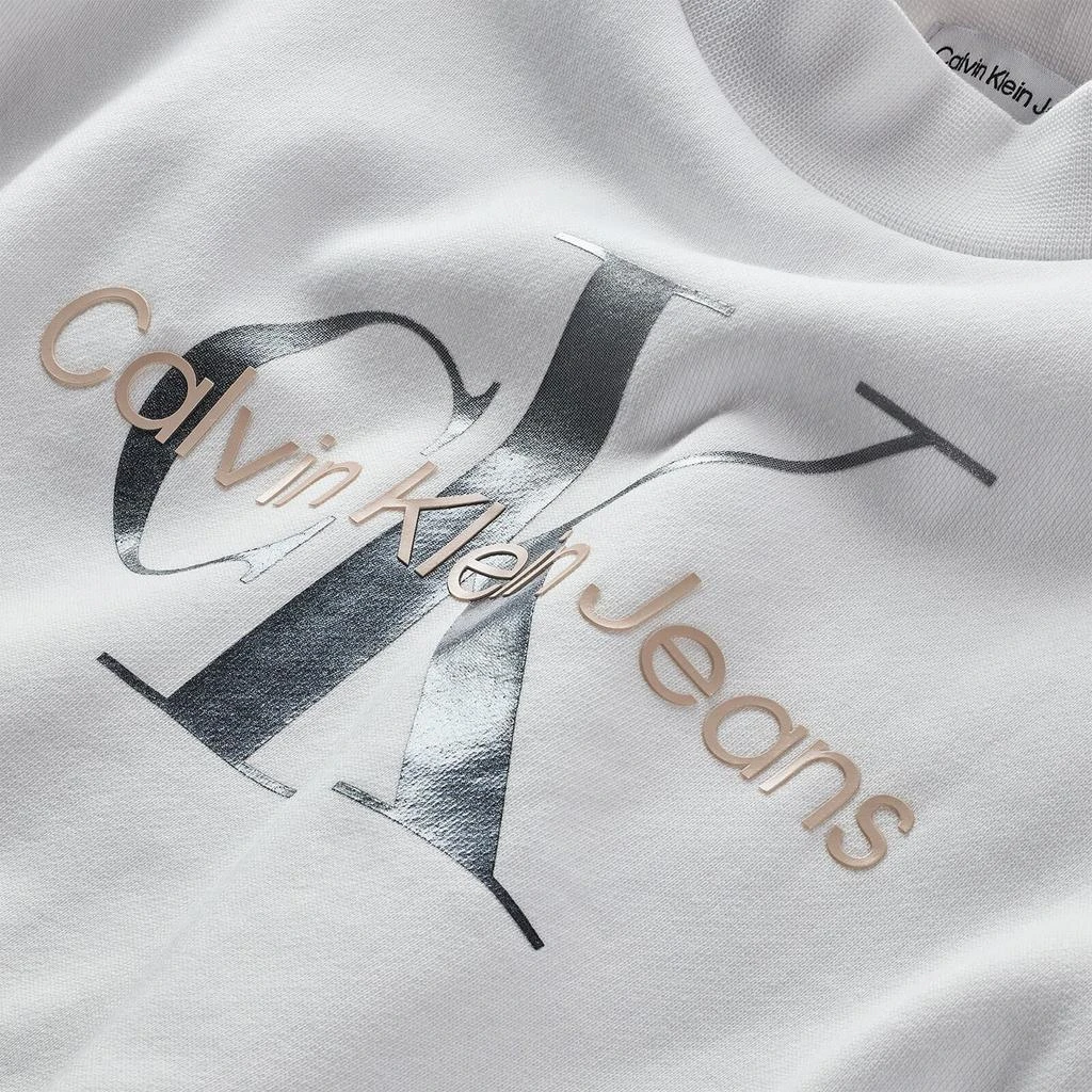 商品Calvin Klein|Calvin Klein Girls' Cropped Logo-Print Cotton-Blend Sweatshirt,价格¥209,第2张图片详细描述