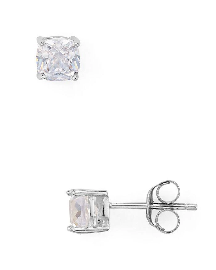 商品AQUA|Cushion Cut Cubic Zirconia Stud Earrings in Platinum-Plated Sterling Silver - 100% Exclusive,价格¥180,第1张图片