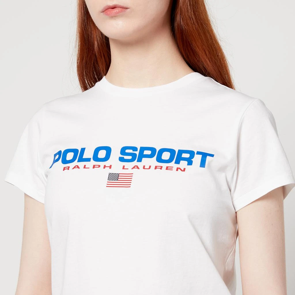 商品Ralph Lauren|Polo Ralph Lauren Women's Polo Sport T-Shirt - White,价格¥352,第4张图片详细描述