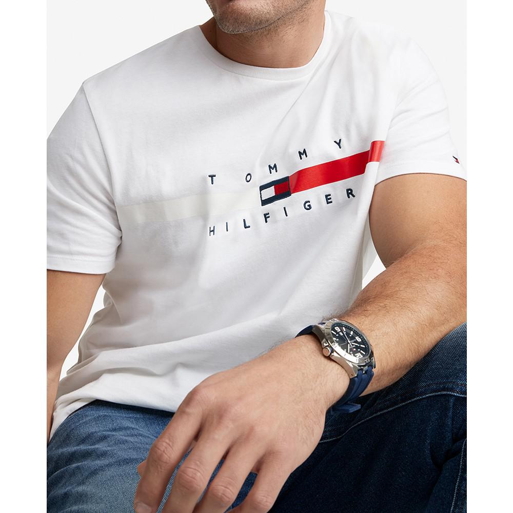 Men's Flag Stripe Short Sleeve T-Shirt商品第9张图片规格展示