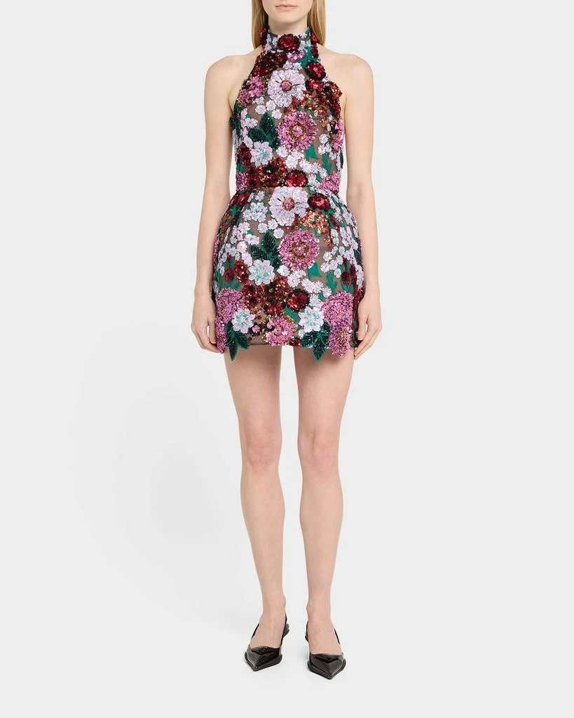 商品BRONX AND BANCO|Deirdre Sequin Embroidered Halter Mini Dress,价格¥6152,第2张图片详细描述