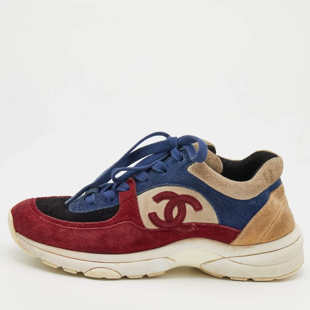 商品[二手商品] Chanel|Chanel Multicolor Suede CC Logo Low Top Sneakers Size 35,价格¥3658,第1张图片