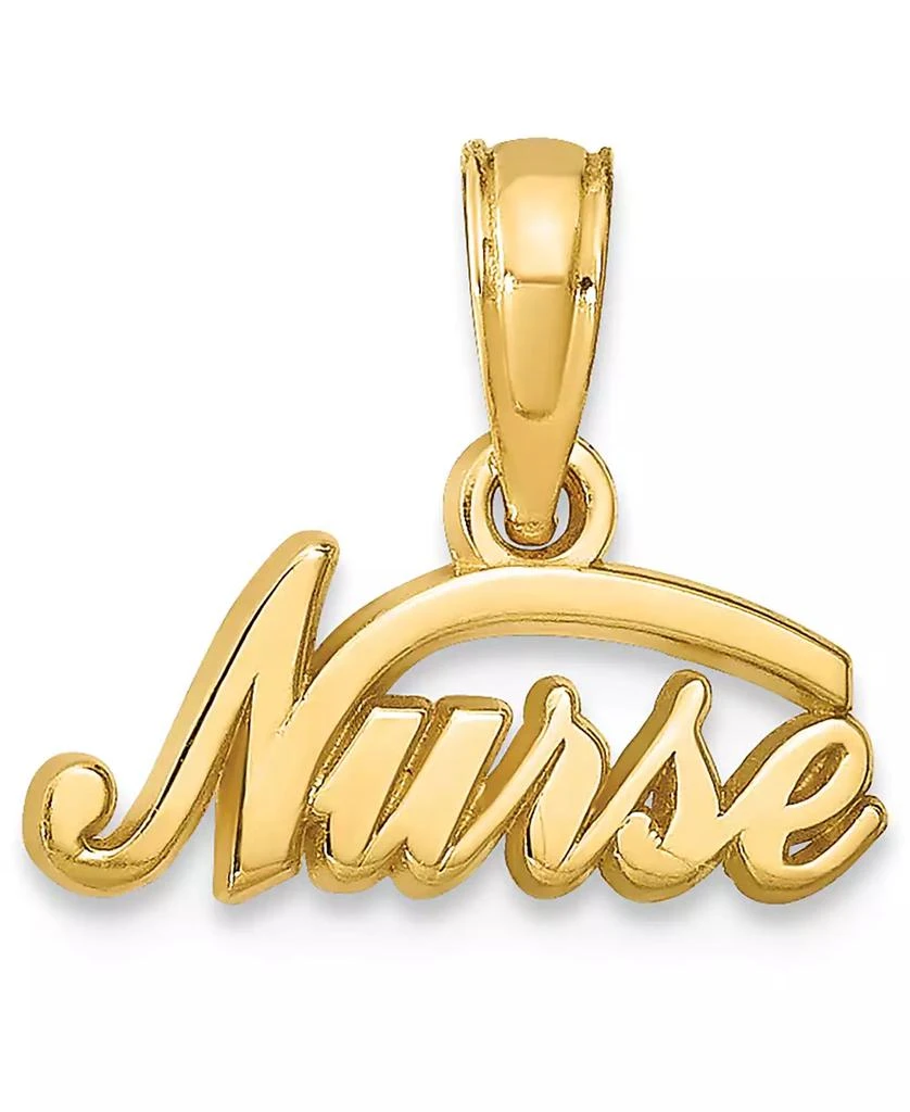 商品Macy's|Nurse Charm Pendant in 14k Yellow Gold,价格¥840,第1张图片