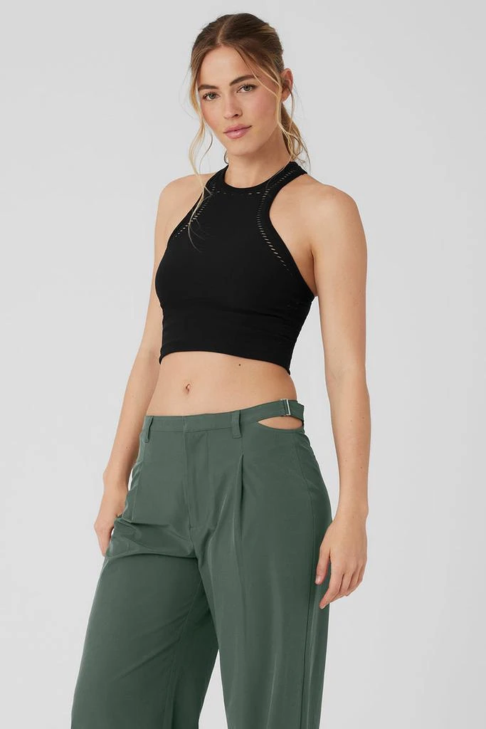商品Alo|Seamless Open Air Racerback Tank - Black,价格¥493,第3张图片详细描述