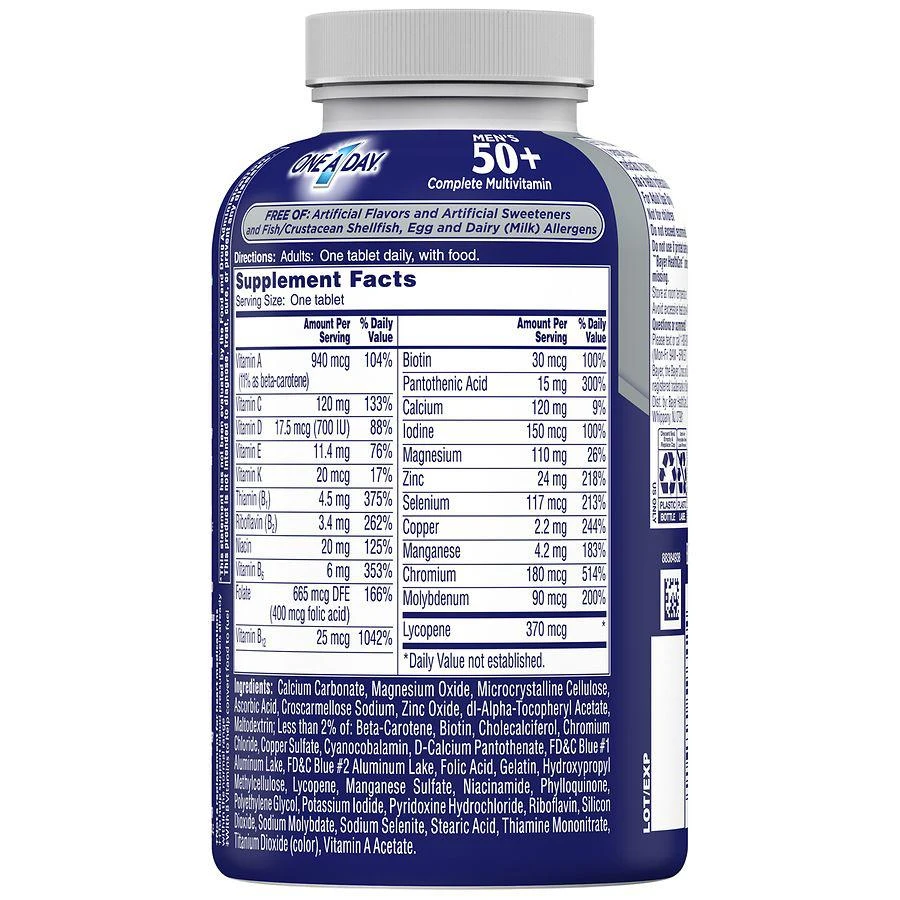 商品One A Day|Mens 50+ Multivitamin,价格¥226,第4张图片详细描述