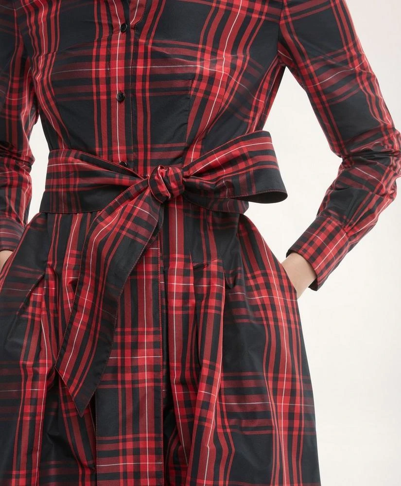 商品Brooks Brothers|Taffeta Tartan Pleated Shirt Dress,价格¥1316,第3张图片详细描述