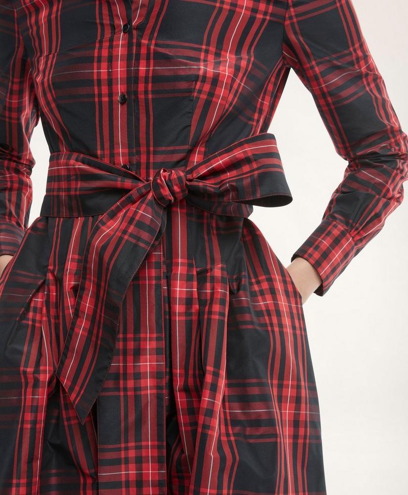 商品Brooks Brothers|Taffeta Tartan Pleated Shirt Dress,价格¥1200,第3张图片详细描述