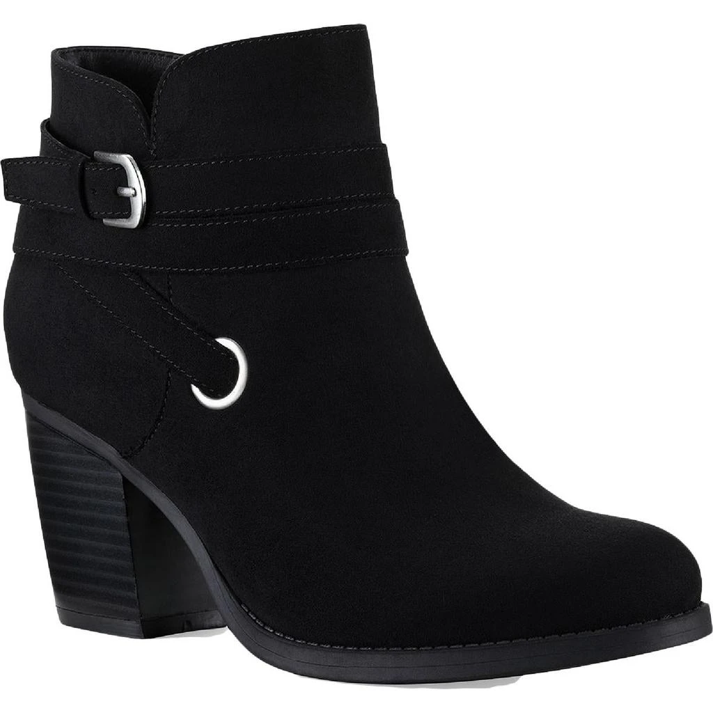 商品Style & Co|Style & Co. Womens Zolaa Faux Suede Block Heel Ankle Boots,价格¥77,第3张图片详细描述