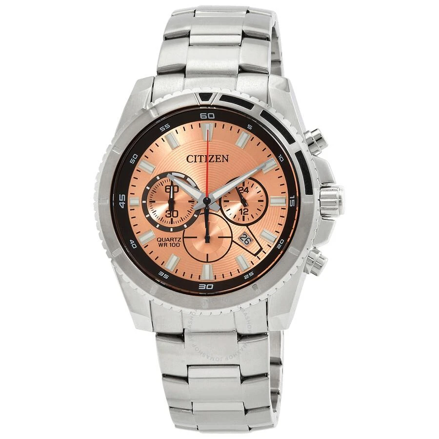 商品Citizen|Chronograph Quartz Peach Dial Men's Watch AN8200-50X,价格¥796,第1张图片