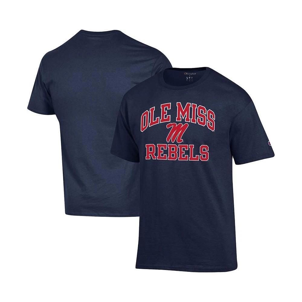 商品CHAMPION|Men's Navy Ole Miss Rebels High Motor T-shirt,价格¥210,第3张图片详细描述