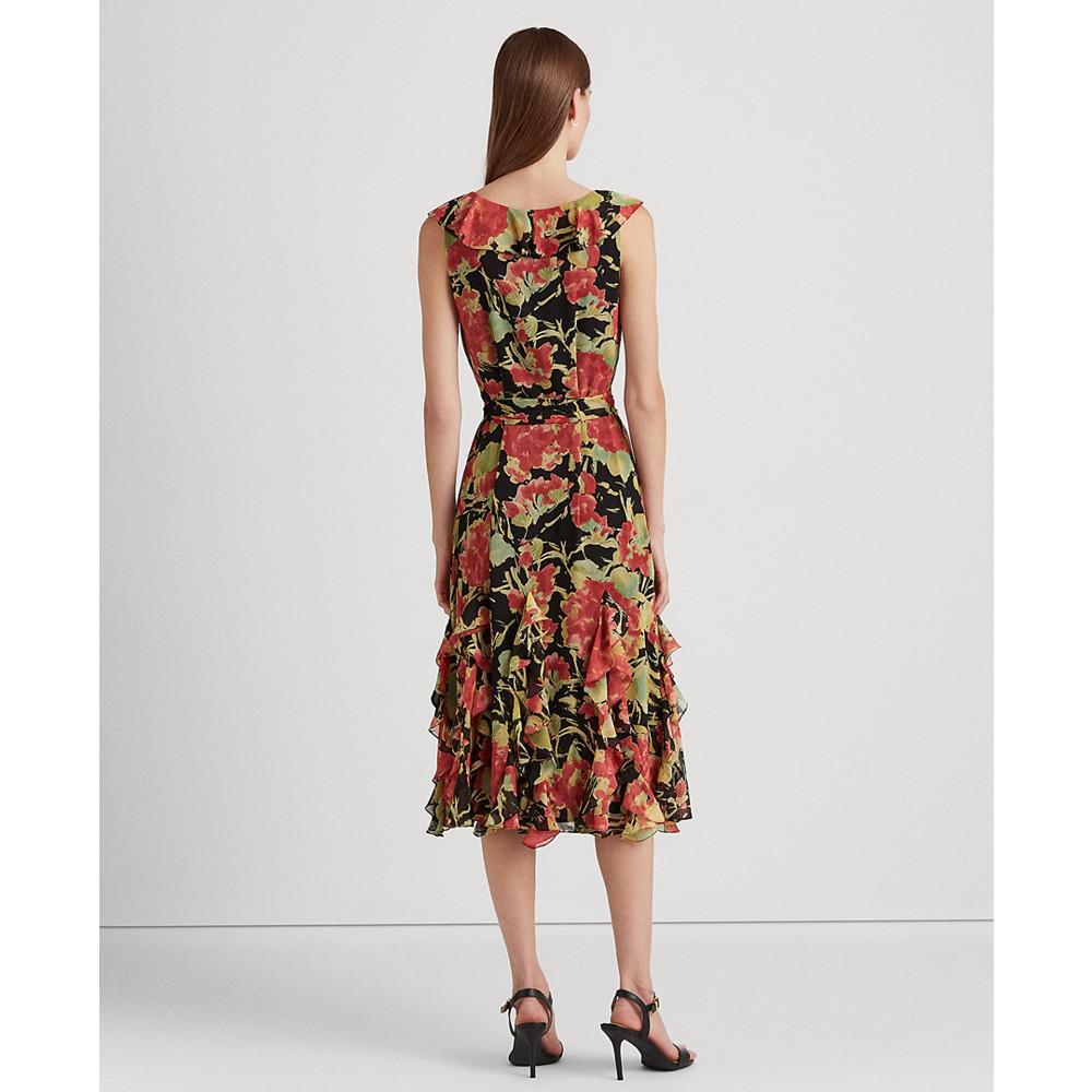 商品Ralph Lauren|Petite Sleeveless A-Line Floral Dress,价格¥1081,第4张图片详细描述