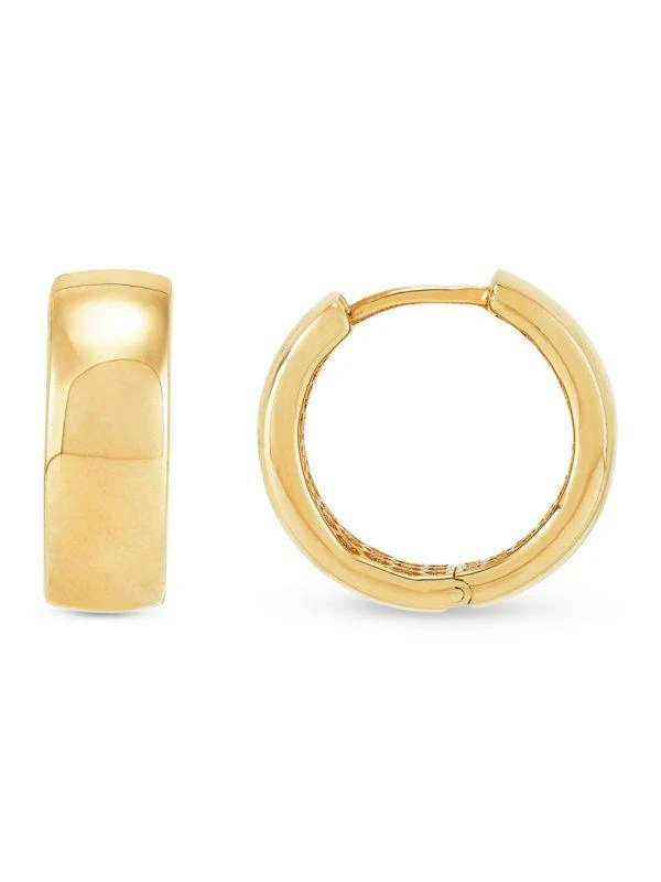 商品Saks Fifth Avenue|14K Yellow Gold Polished Huggie Earrings,价格¥3499,第1张图片