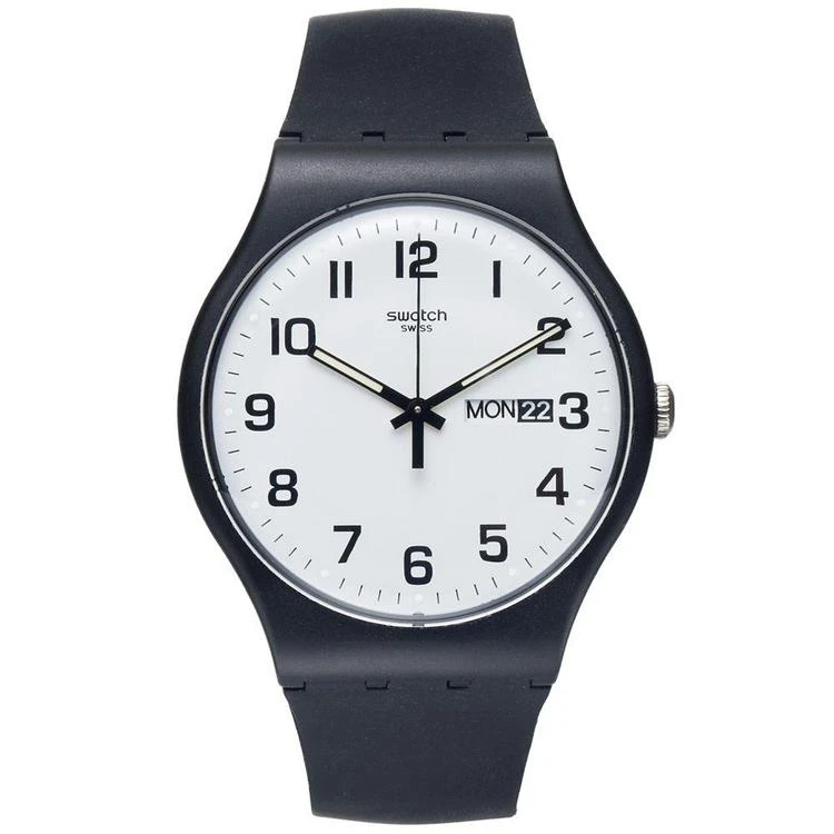 商品Swatch|黑色硅胶表带手表 41mm SUOB705,价格¥538,第1张图片