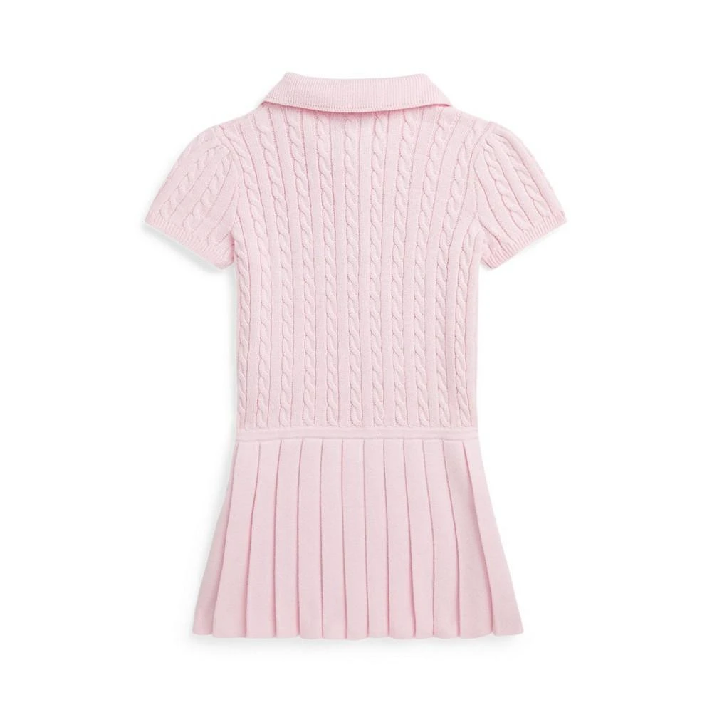 商品Ralph Lauren|Baby Girls Mini Cable Cotton Blend Polo Dress,价格¥440,第2张图片详细描述