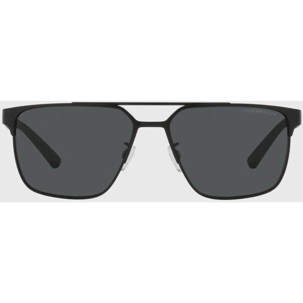 商品Emporio Armani|Emporio Armani Men's Sunglasses - Matte Black Metal Full Rim Pilot Frame | 2134 300187,价格¥811,第3张图片详细描述