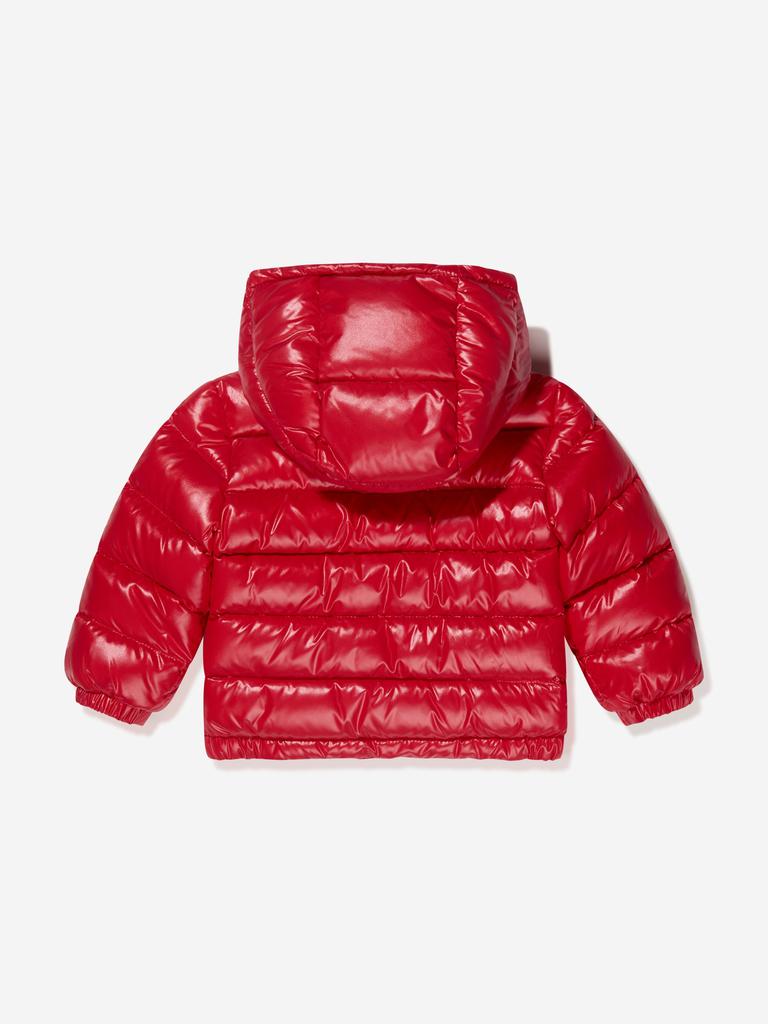 Moncler Red Baby Boys Down Padded New Aubert Jacket商品第4张图片规格展示