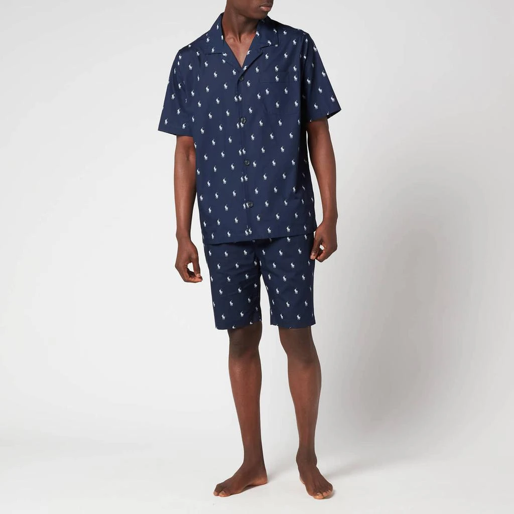 商品Ralph Lauren|Polo Ralph Lauren Men's All Over Print Pajama Set - Navy/Nevis,价格¥573,第1张图片