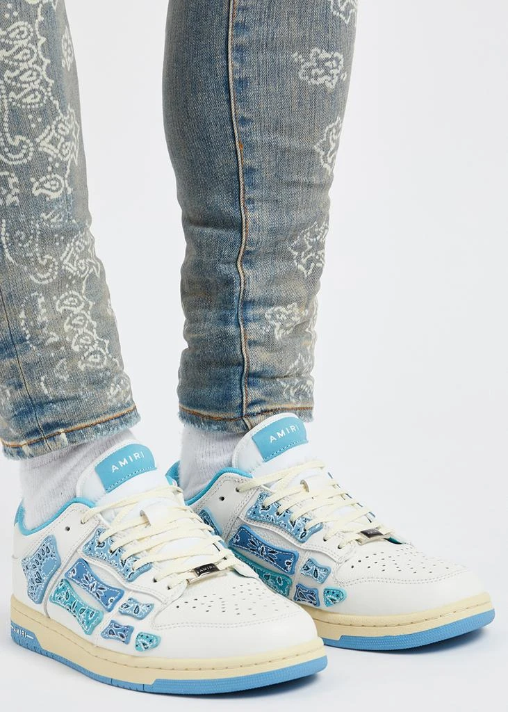商品AMIRI|Skel bandana-print leather low-top sneakers,价格¥4495,第5张图片详细描述