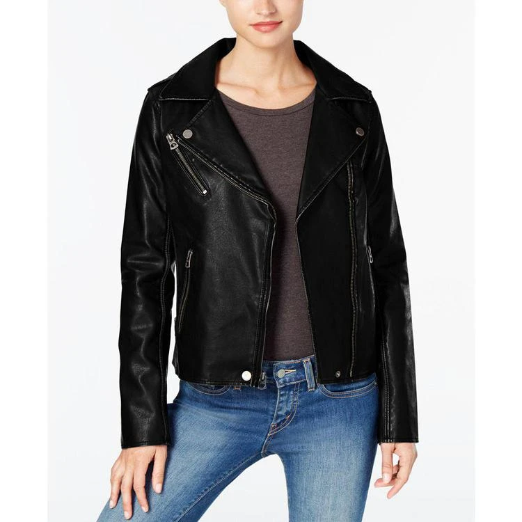 商品Lucky Brand|Distressed Faux-Leather Moto Jacket,价格¥748,第1张图片