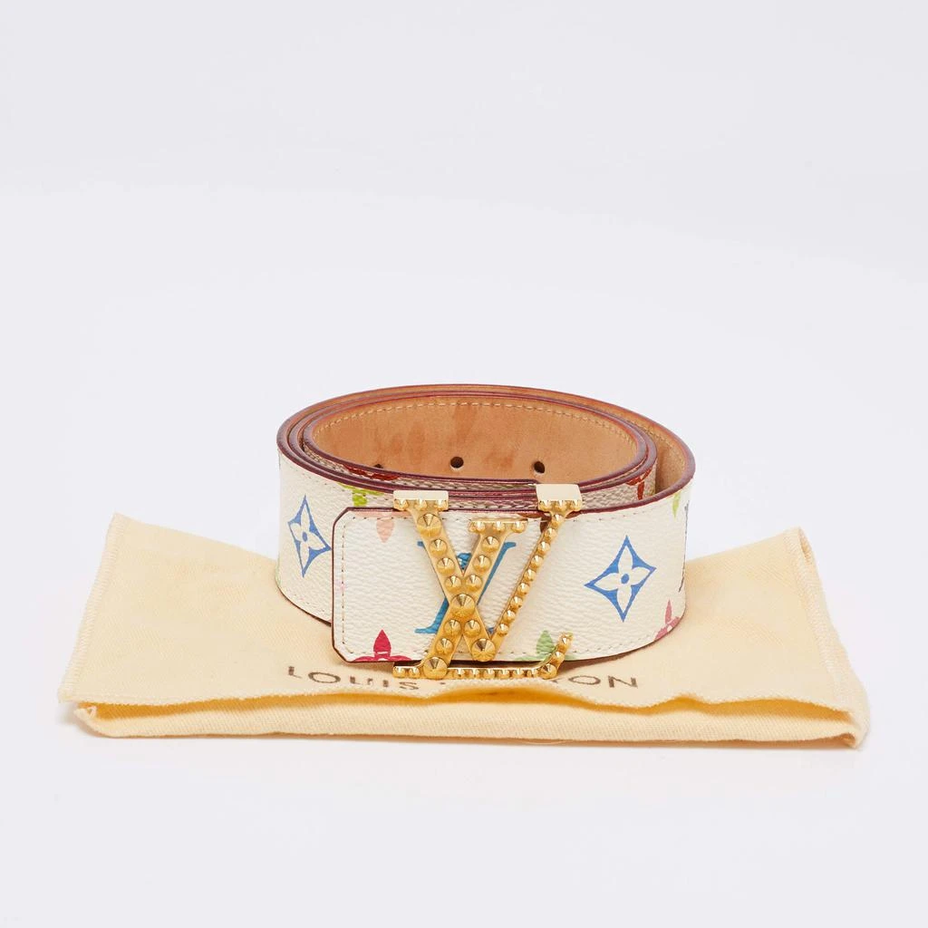 Louis Vuitton White Multicolore Monogram Canvas Studded LV Initiales Belt 80CM 商品