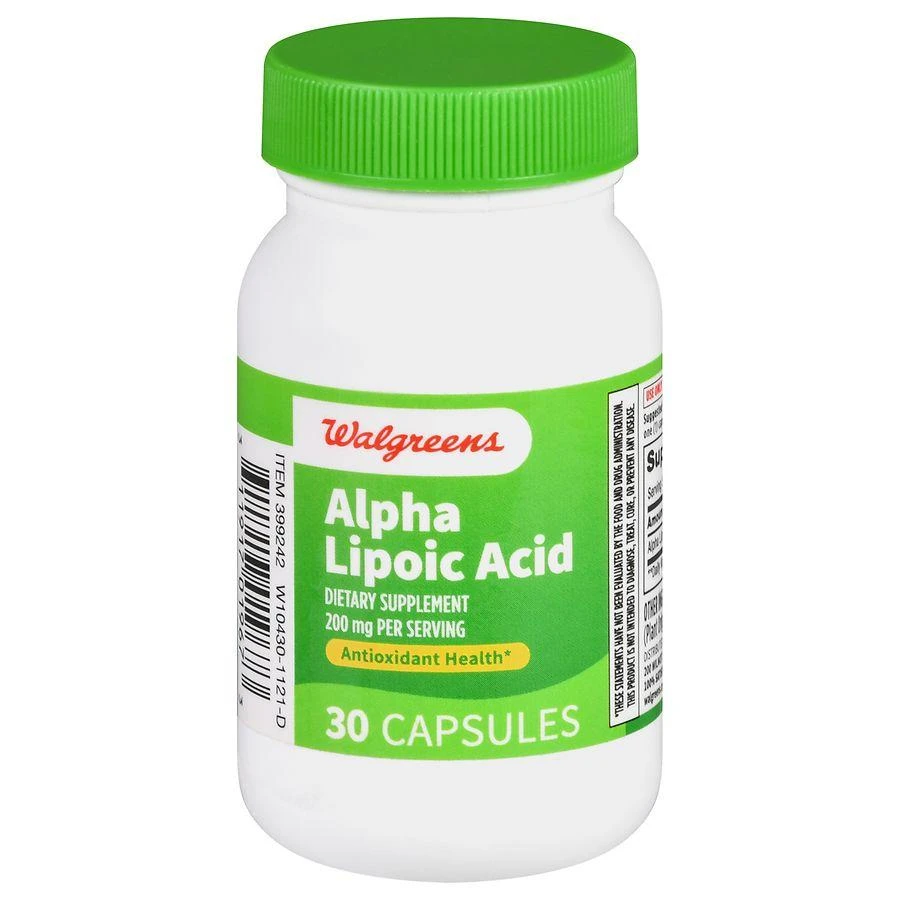 商品Walgreens|Alpha Lipoic Acid 200 mg Capsules,价格¥89,第1张图片